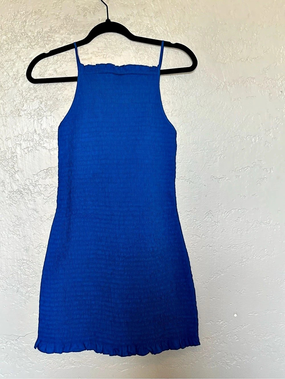 Free People Easy To Love Mini Dress Blue Medium Like New